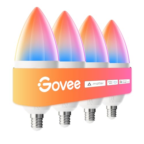 E12 Led Bulb Color Changing Candelabra Bulbs 450 LM (4 Count)