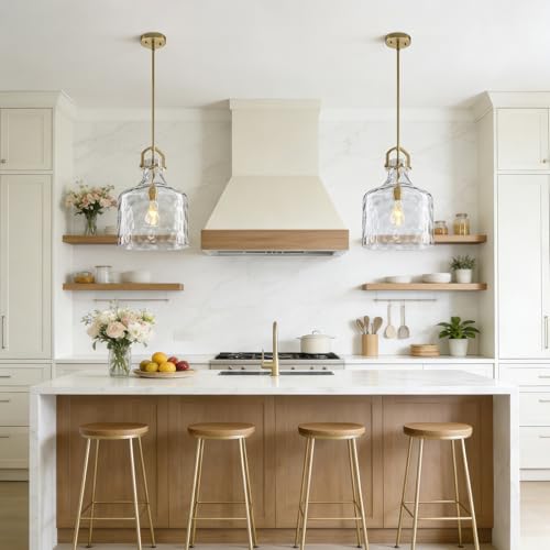 Oversized Large Hammered Glass Pendant Lights Kitchen Island Lighting