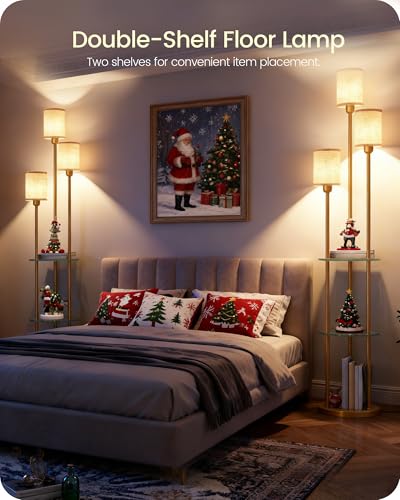Floor Lamp with Shelves