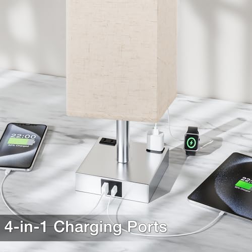 Beige Touch Table Lamp for Bedroom