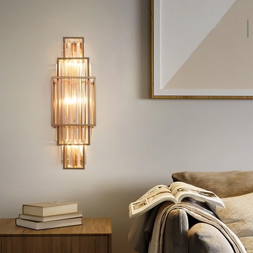 Gold Elegant Crystal Wall Sconce 3