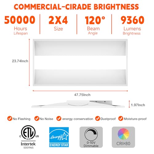 2x4 LED Troffer Light (48 Count)
