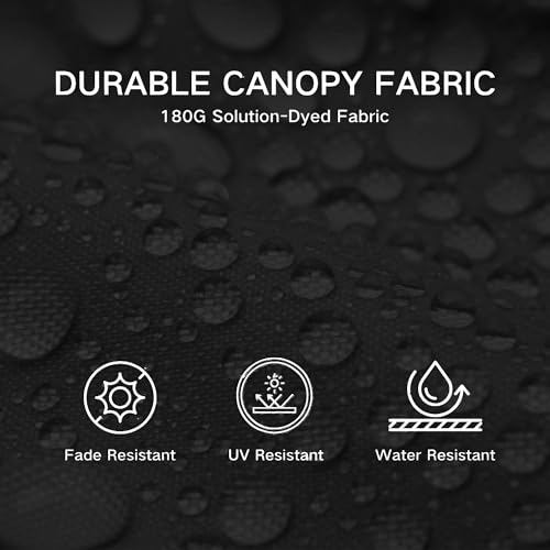 9ft 3 Tier Patio Umbrella with Solar Lights