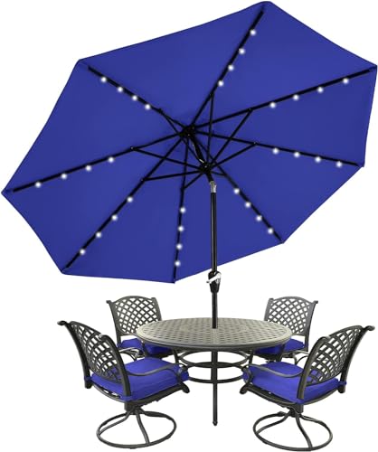 11ft Patio Umbrella with Solar Lights
