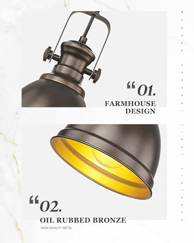 2 Pack Metal Pendant Lights Kitchen Island