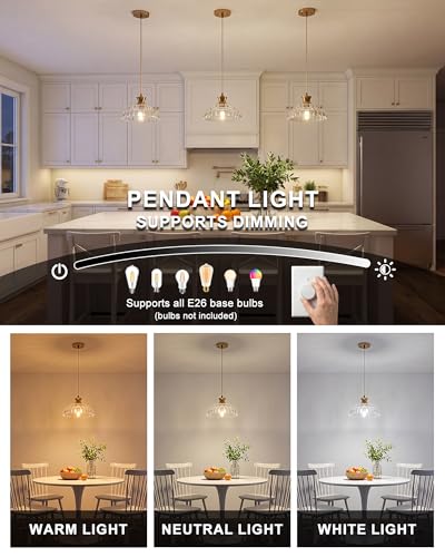 Glass Pendant Lights Kitchen Island