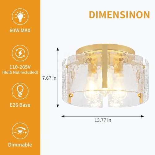 3 Light Semi Flush Mount Ceiling Light