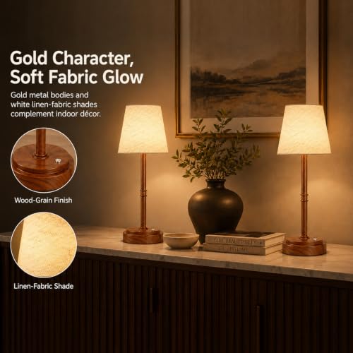 Cordless Table Lamps 2 Pack (2 Count)