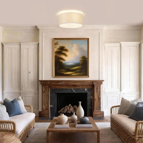 13Inch Farmhouse Semi Flush Mount Ceiling Light