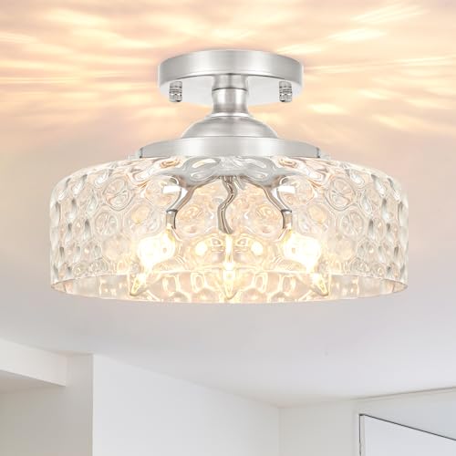 Brushed Nickel Semi Flush Mount Ceiling Light