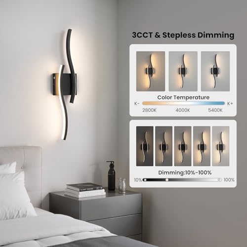 Black Battery Operated Wall Sconces (2 Count)
