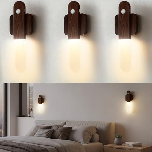 Battery Operated Motion Sensor Wall Sconces Set of 3 (3 Count)