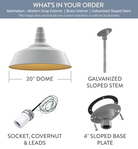 Industrial Pendant Light 20 Inch Extra Large Steel