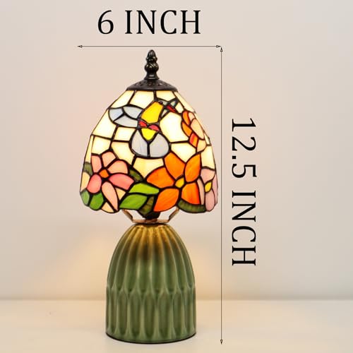 Tiffany Stained Glass Mushroom Table Lamp 12.5 Inch