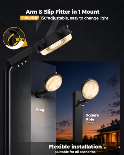 2 Pack 150W LED Barn Light Dusk to Dawn