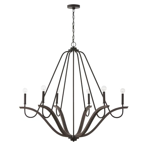 447662CK Clive Farmhouse Handcrafted Mango Wood Chandelier