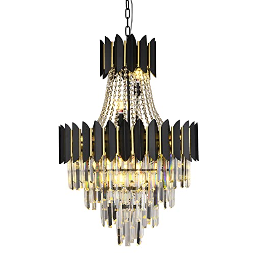 Modern Crystal Chandelier Black 4