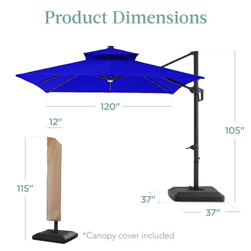 10x10ft Cantilever Patio Umbrella w