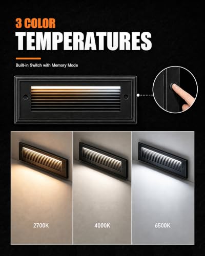 4 Pack 9 Inch Low Voltage Step Lights Outdoor (4 Count)