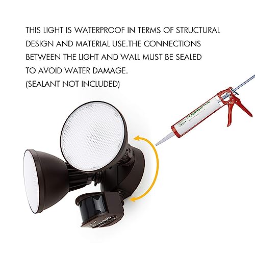 3200 Lumen 32W LED Motion Activated Integrated Dual