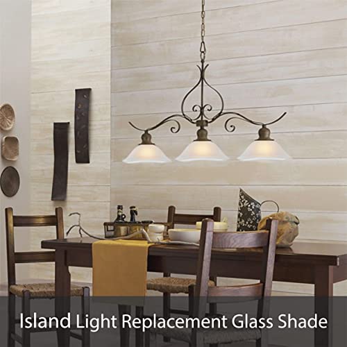 23139 11A Frosted Transitional Style Replacement Glass Shade for Medium Base Socket Torchiere Lamp