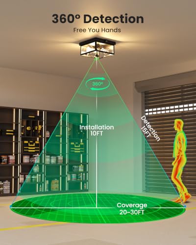 Outdoor Ceiling Light with Motion Sensor