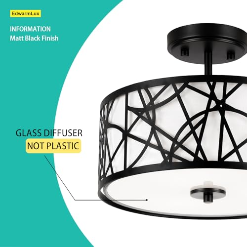 3 Light Semi Flush Mount Ceiling Light