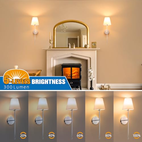 Battery Operated Wall Sconce Set of 2 (2 Count)