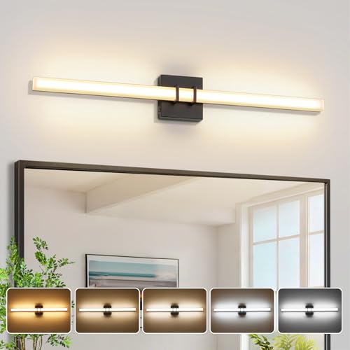 Modern Black Vanity Light Bar 32 Inch