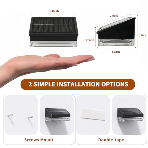 Solar Fence Lights 12 Pack (12 Count)