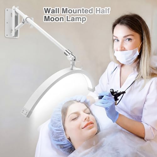 Wall Mount Lash Lamp Half Moon Shaped LED Lash Nail Light Cool
