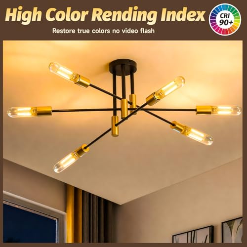 T10 LED Bulb Dimmable Tubular Light Bulb E26 4W Equal 40 Watt Long Edison Light Bulbs 2700K Warm White for Chandelier Industrial Wall Sconces Curio Cabinet Piano Light Desk Lamp 400LM (2 Count)