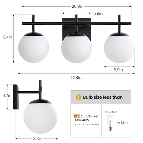 Black Bathroom Vanity Light