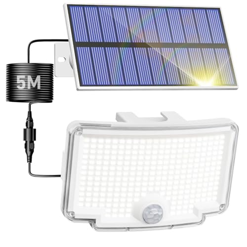 318 LED Solar Motion Lights Outdoor Waterproof with 16.4 FT Cable