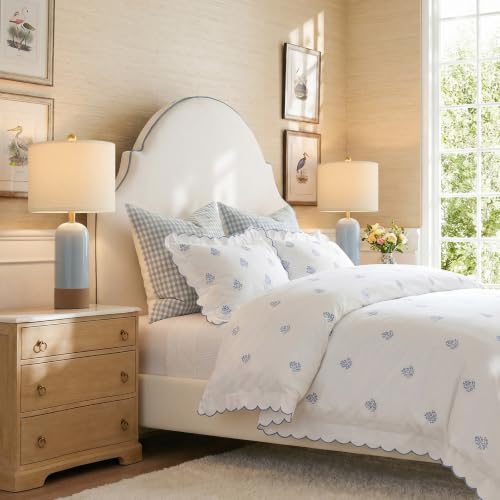 24'' Farmhouse Blue Table Lamps Set of 2 for Living Room (2 Count)