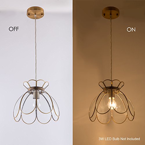 Brass Glass Ceiling Pendant Light