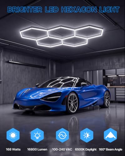 Hexagon Garage Lights (5-Girds)