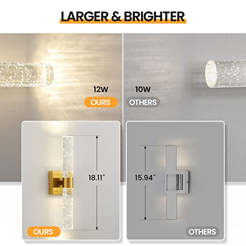 Gold Wall Sconces Set of Two