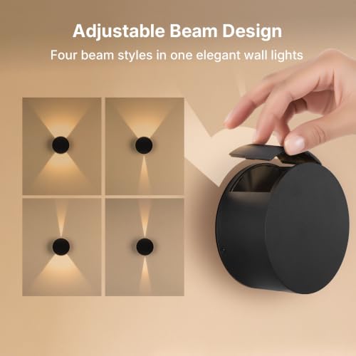 Wall Sconce Round Dimmable Modern Movie Theater Lights Up and Down