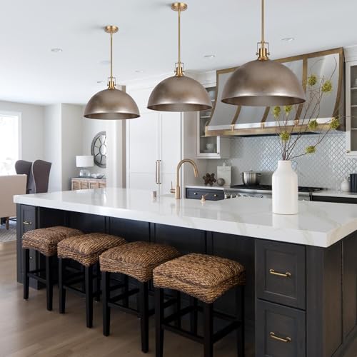 18 Inch Antique Silver Large Pendant Light Kitchen Island