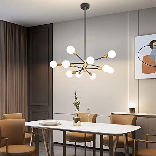 Chandeliers for Dining Room Black Gold 10