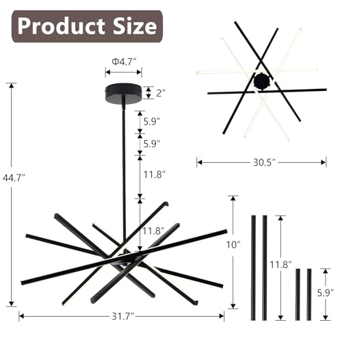 Modern Black Chandelier Light Fixtures