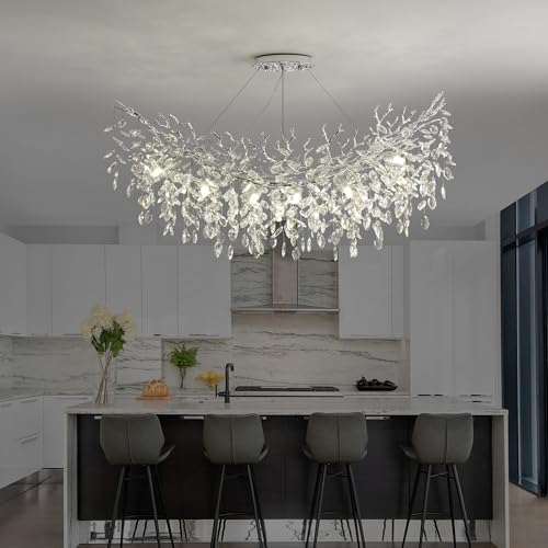 Rectangle Crystal Tree Branch Chandelier