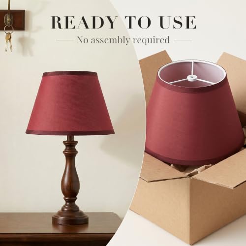 Small Burgundy Empire Lamp Shade for Table Lamp
