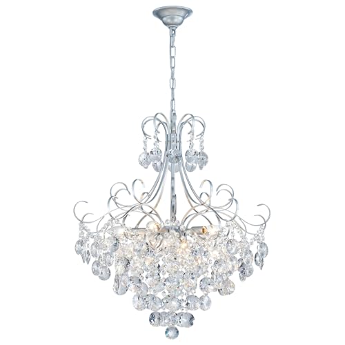 Crystal Chandelier K9 Crystal Lighting Chandelier for Living Room 10 E12 Bulbs High 27.6 in x Diameter 22.8 in
