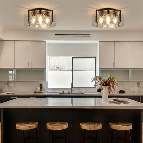 Black Flush Mount Ceiling Light Fixture