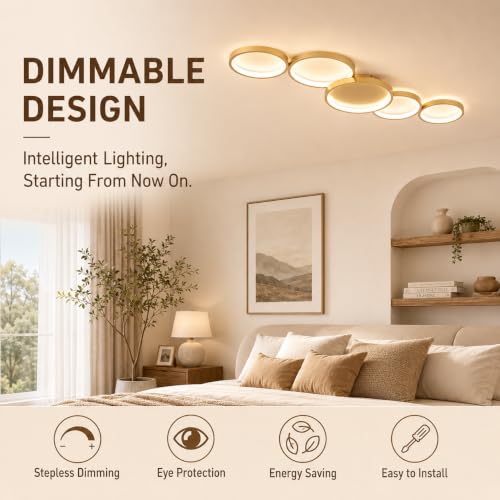 39.37 Inch Modern LED Ceiling Light Fixture