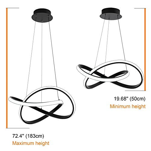 Modern LED Pendant Light with Irregular Ring Lights