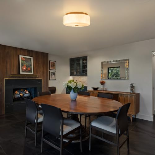 Mid Century Modern Gold Flush Mount Ceiling Light
