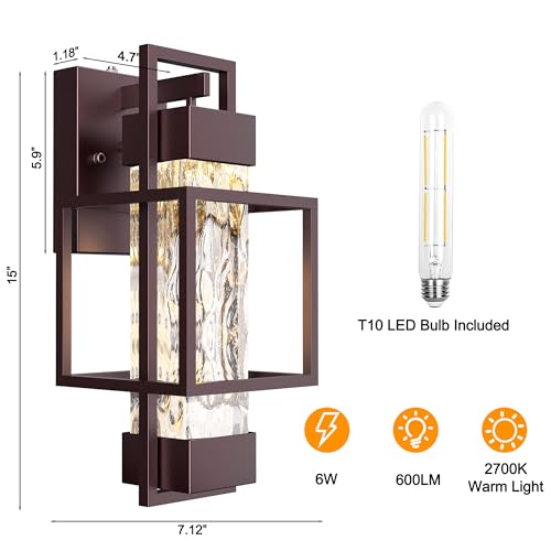 Modern Outdoor Wall Lights 2 Pack (2 Count)